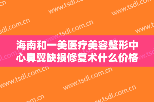 海南和一美医疗美容整形中心鼻翼缺损修复术什么价格?可靠吗?