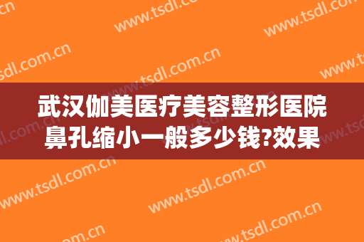 武汉伽美医疗美容整形医院鼻孔缩小一般多少钱?效果怎么样?(武汉面部整形整容医院)