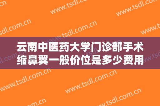 云南中医药大学门诊部手术缩鼻翼一般价位是多少费用?好不好?