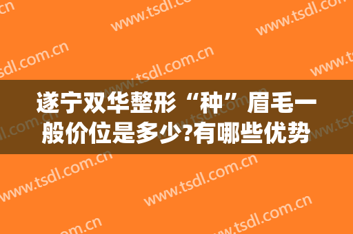 遂宁双华整形“种”眉毛一般价位是多少?有哪些优势?(遂宁哪里做眉毛好)