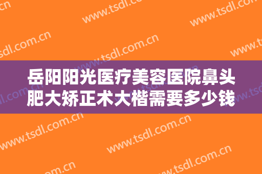 岳阳阳光医疗美容医院鼻头肥大矫正术大楷需要多少钱?需要多久恢复?