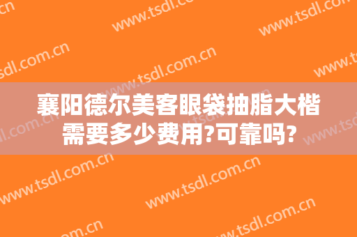 襄阳德尔美客眼袋抽脂大楷需要多少费用?可靠吗?