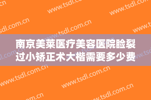南京美莱医疗美容医院睑裂过小矫正术大楷需要多少费用?可靠吗?(南京大的医美整形医院)
