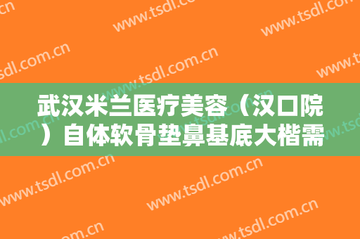 武汉米兰医疗美容（汉口院）自体软骨垫鼻基底大楷需要多少钱?效果怎么样?
