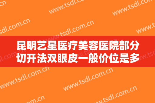 昆明艺星医疗美容医院部分切开法双眼皮一般价位是多少费用?贵不贵?