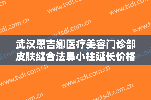 武汉恩吉娜医疗美容门诊部皮肤缝合法鼻小柱延长价格多少钱?好不好?