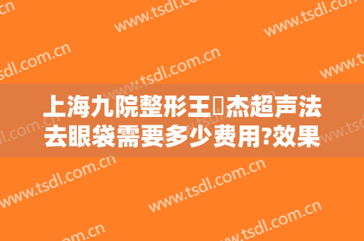 上海九院整形王彧杰超声法去眼袋需要多少费用?效果怎么样?
