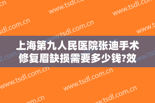 上海第九人民医院张迪手术修复眉缺损需要多少钱?效果怎么样?
