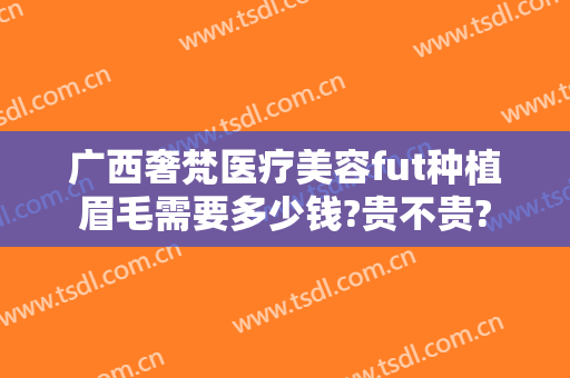 广西奢梵医疗美容fut种植眉毛需要多少钱?贵不贵?