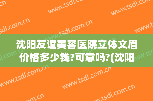 沈阳友谊美容医院立体文眉价格多少钱?可靠吗?(沈阳纹眉价格)