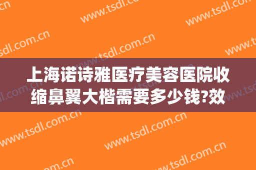 上海诺诗雅医疗美容医院收缩鼻翼大楷需要多少钱?效果怎么样?(上海诺诗雅整形怎么样)