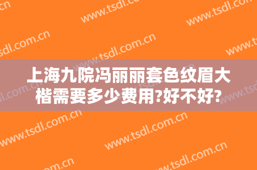 上海九院冯丽丽套色纹眉大楷需要多少费用?好不好?