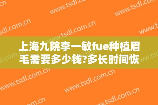 上海九院李一敏fue种植眉毛需要多少钱?多长时间恢复?