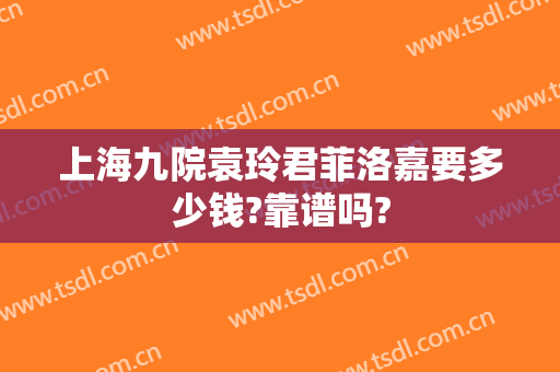 上海九院袁玲君菲洛嘉要多少钱?靠谱吗?