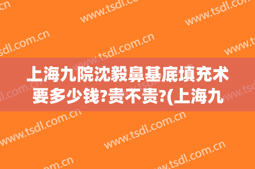 上海九院沈毅鼻基底填充术要多少钱?贵不贵?(上海九院鼻骨内推多少钱)