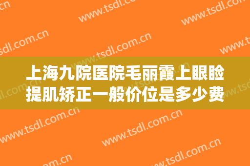 上海九院医院毛丽霞上眼睑提肌矫正一般价位是多少费用?靠谱吗?(上海九院上睑下垂矫正多少钱)