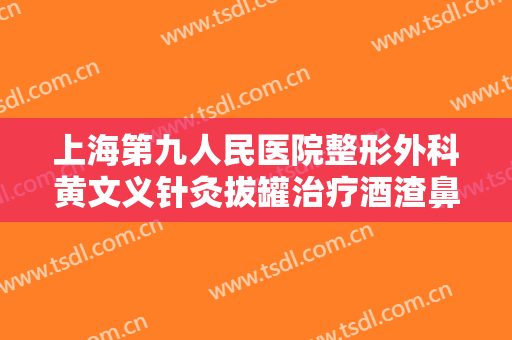 上海第九人民医院整形外科黄文义针灸拔罐治疗酒渣鼻价格多少钱?怎么样?