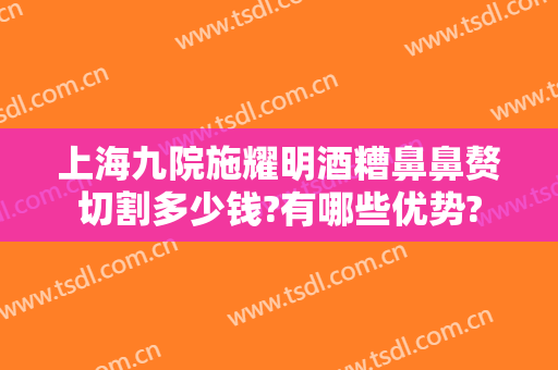 上海九院施耀明酒糟鼻鼻赘切割多少钱?有哪些优势?