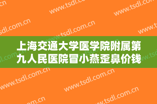 上海交通大学医学院附属第九人民医院冒小燕歪鼻价钱?效果怎么样?