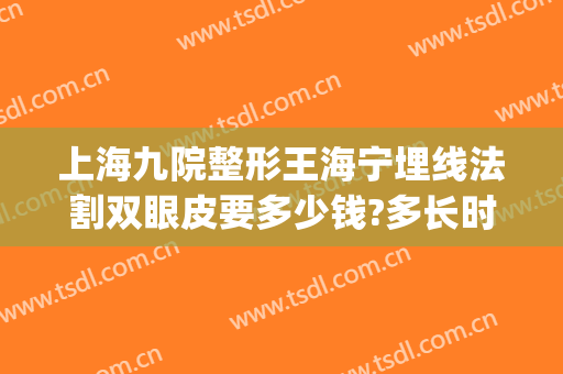 上海九院整形王海宁埋线法割双眼皮要多少钱?多长时间恢复?(上海九院双眼皮埋线费用)
