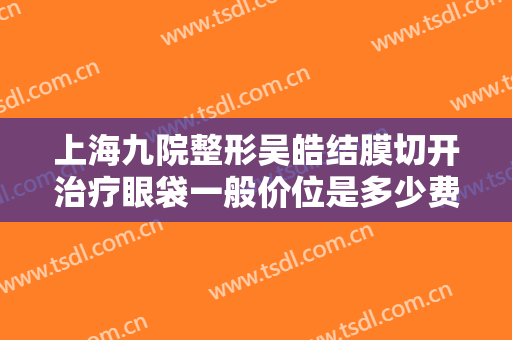上海九院整形吴皓结膜切开治疗眼袋一般价位是多少费用?有哪些优势?