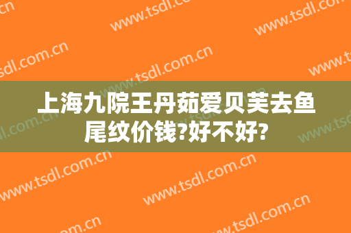 上海九院王丹茹爱贝芙去鱼尾纹价钱?好不好?