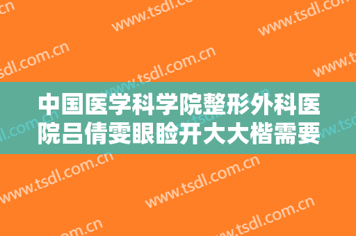中国医学科学院整形外科医院吕倩雯眼睑开大大楷需要多少费用?靠谱吗?