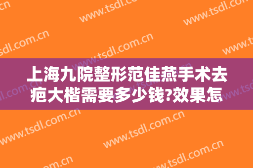 上海九院整形范佳燕手术去疤大楷需要多少钱?效果怎么样?