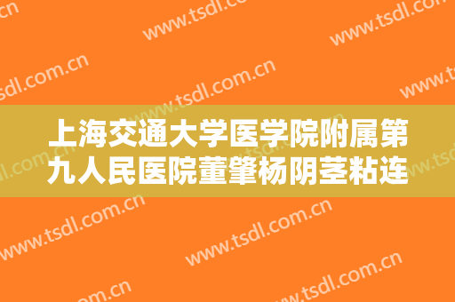 上海交通大学医学院附属第九人民医院董肇杨阴茎粘连修复一般价位是多少?贵不贵?