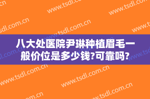 八大处医院尹琳种植眉毛一般价位是多少钱?可靠吗?