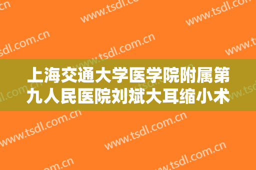上海交通大学医学院附属第九人民医院刘斌大耳缩小术一般价位是多少?贵不贵?