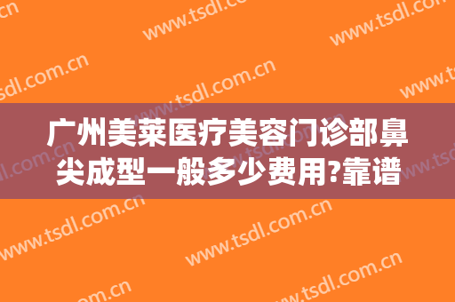 广州美莱医疗美容门诊部鼻尖成型一般多少费用?靠谱吗?(美莱整形医院广州)