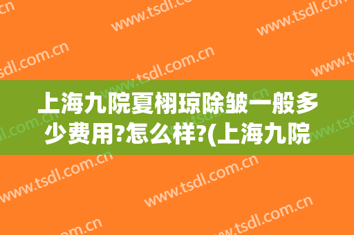 上海九院夏栩琼除皱一般多少费用?怎么样?(上海九院除皱专家)