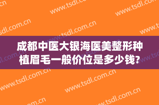 成都中医大银海医美整形种植眉毛一般价位是多少钱?好不好?(成都中医大银海医美双眼皮怎么样)