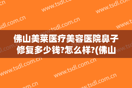佛山美莱医疗美容医院鼻子修复多少钱?怎么样?(佛山鼻部修复医生)