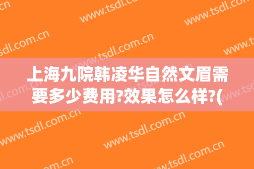 上海九院韩凌华自然文眉需要多少费用?效果怎么样?(上海九院植眉多少钱)