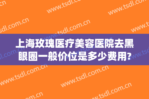 上海玫瑰医疗美容医院去黑眼圈一般价位是多少费用?效果怎么样?(上海市玫瑰医疗美容医院怎么样)