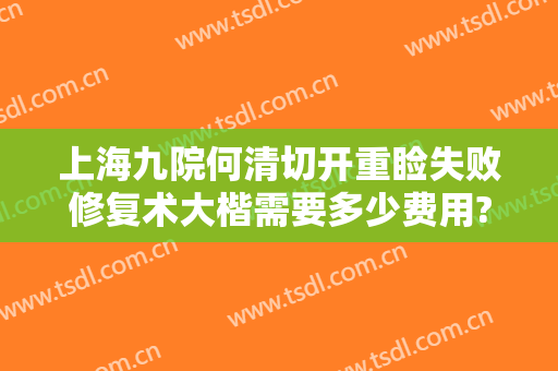 上海九院何清切开重睑失败修复术大楷需要多少费用?好不好?
