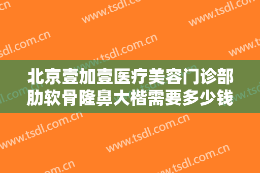 北京壹加壹医疗美容门诊部肋软骨隆鼻大楷需要多少钱?有哪些优势?