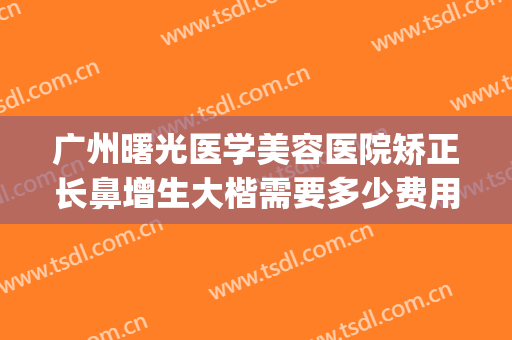 广州曙光医学美容医院矫正长鼻增生大楷需要多少费用?怎么样?(广州曙光医院做鼻子怎么样)