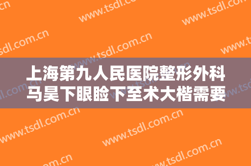 上海第九人民医院整形外科马昊下眼睑下至术大楷需要多少钱?怎么样?