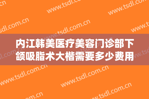 内江韩美医疗美容门诊部下颌吸脂术大楷需要多少费用?靠谱吗?(内江整形美容医院费用)