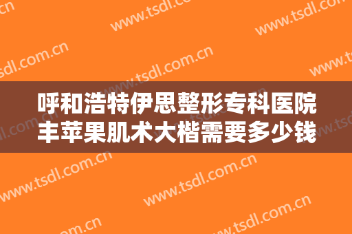 呼和浩特伊思整形专科医院丰苹果肌术大楷需要多少钱?贵不贵?