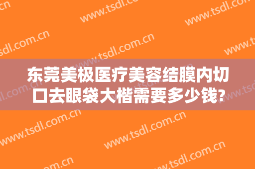 东莞美极医疗美容结膜内切口去眼袋大楷需要多少钱?需要多久恢复?