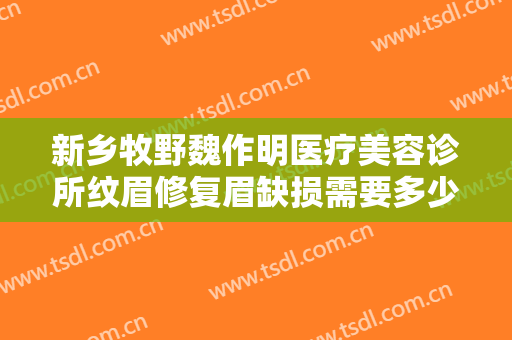 新乡牧野魏作明医疗美容诊所纹眉修复眉缺损需要多少费用?效果怎么样?