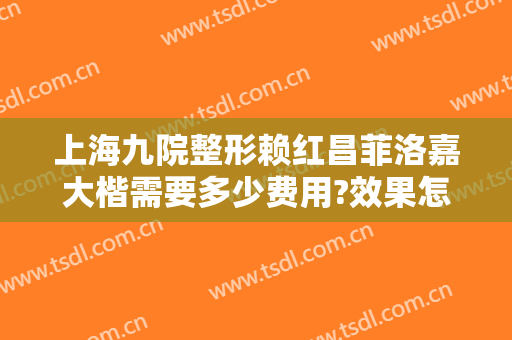 上海九院整形赖红昌菲洛嘉大楷需要多少费用?效果怎么样?