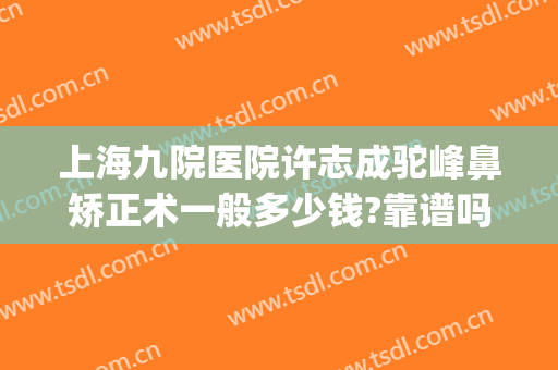 上海九院医院许志成驼峰鼻矫正术一般多少钱?靠谱吗?(上海九院鼻子矫正多少钱)