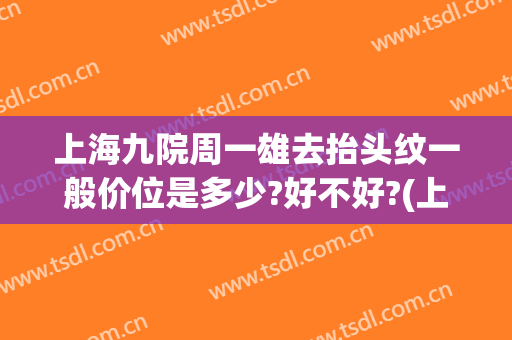 上海九院周一雄去抬头纹一般价位是多少?好不好?(上海九院周一雄双眼皮怎么样)