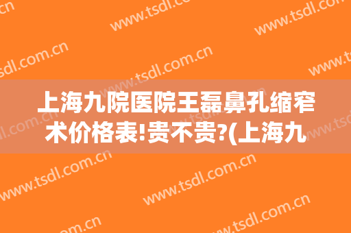 上海九院医院王磊鼻孔缩窄术价格表!贵不贵?(上海九院鼻头缩小多少钱)