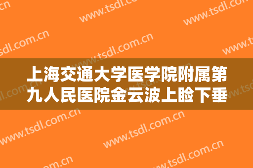 上海交通大学医学院附属第九人民医院金云波上睑下垂矫正术一般价位是多少费用?贵不贵?